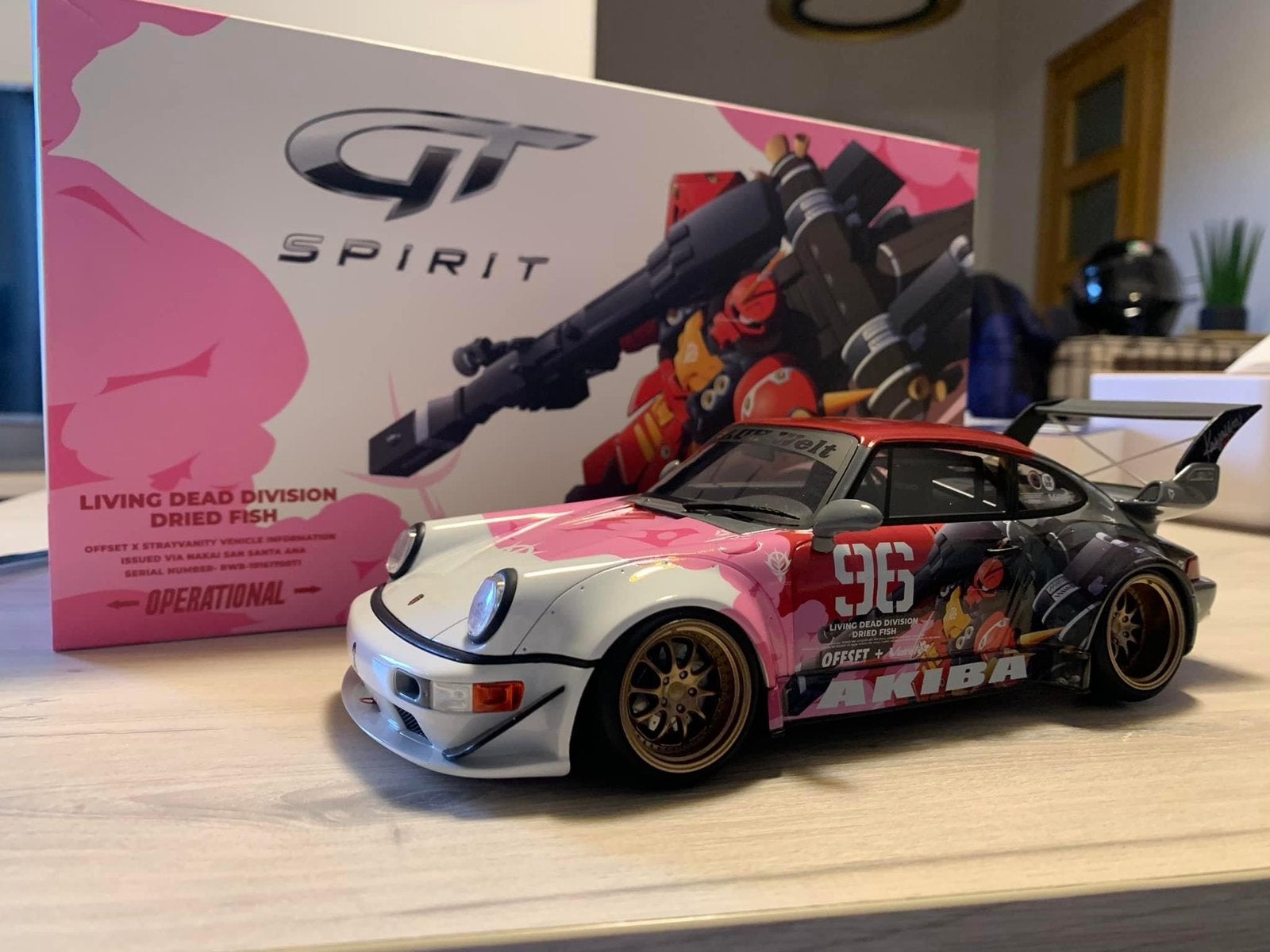 GT Spirit Porsche 964 Rwb Akiba, Ophalen of Verzenden, Zo goed als nieuw, Overige merken