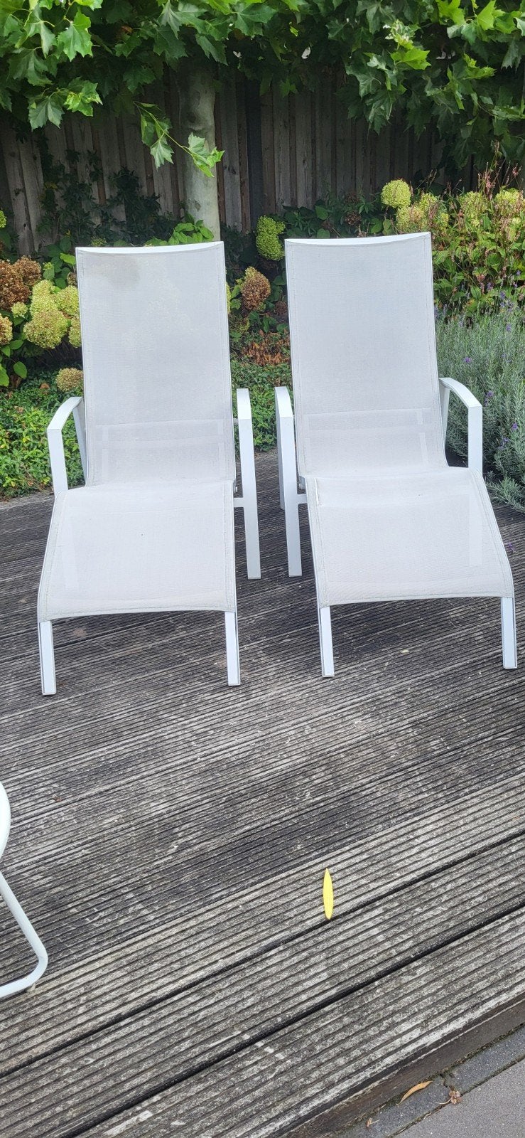 Ligstoelen Life Outdoor Living - Set van 2, Tuin en Terras, Ophalen, Gebruikt, Textileen, Verstelbaar