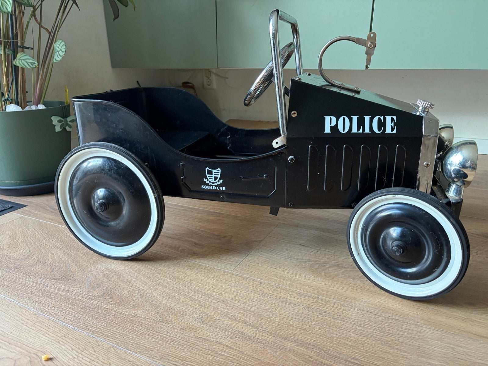 Vintage Prachtige Metalen Retro Marqunni Trapauto Politie’30, Ophalen, Gebruikt