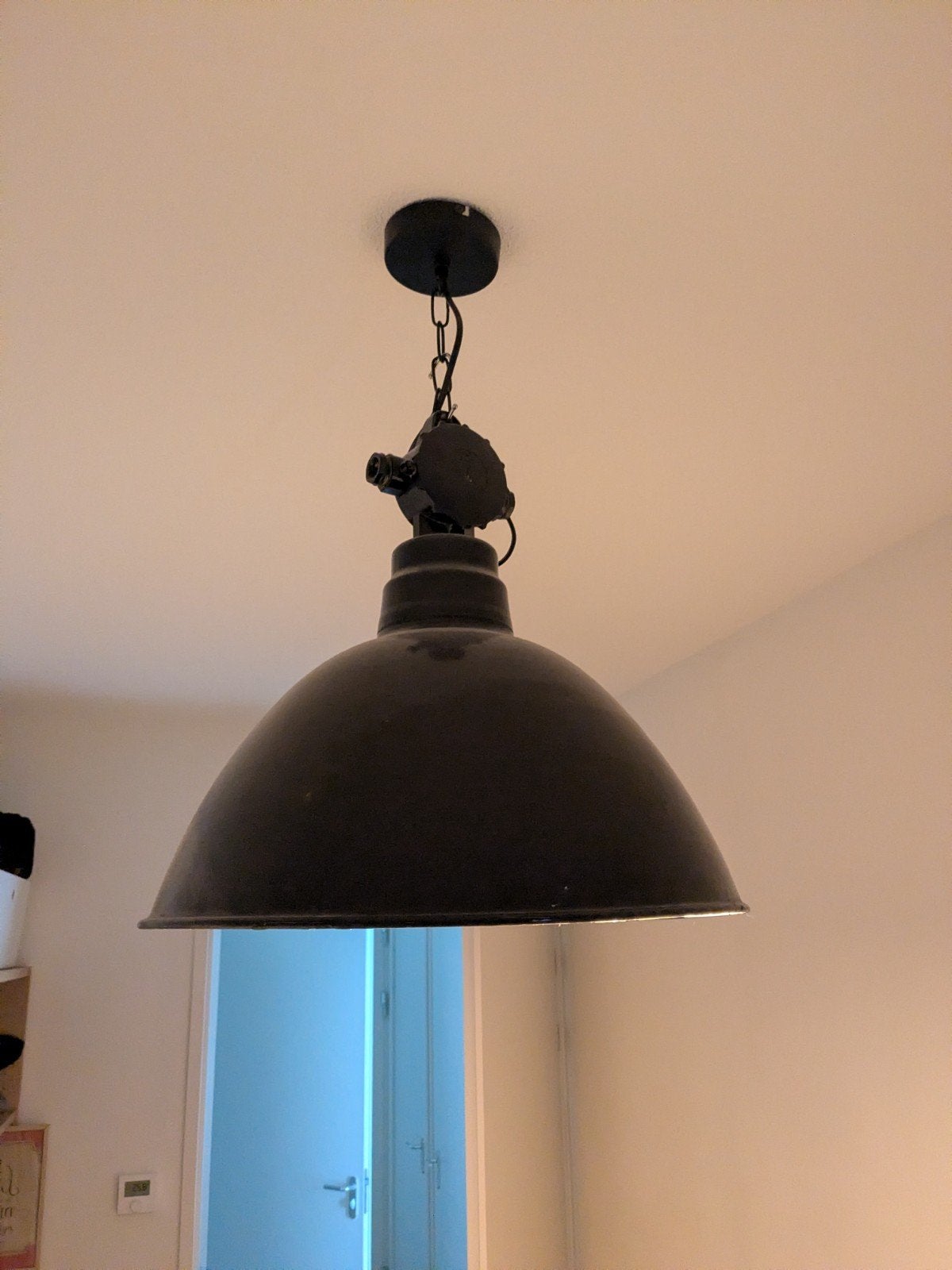 Hanglamp zwart, Ophalen of Verzenden, Gebruikt, Industrieel, E27 (groot)