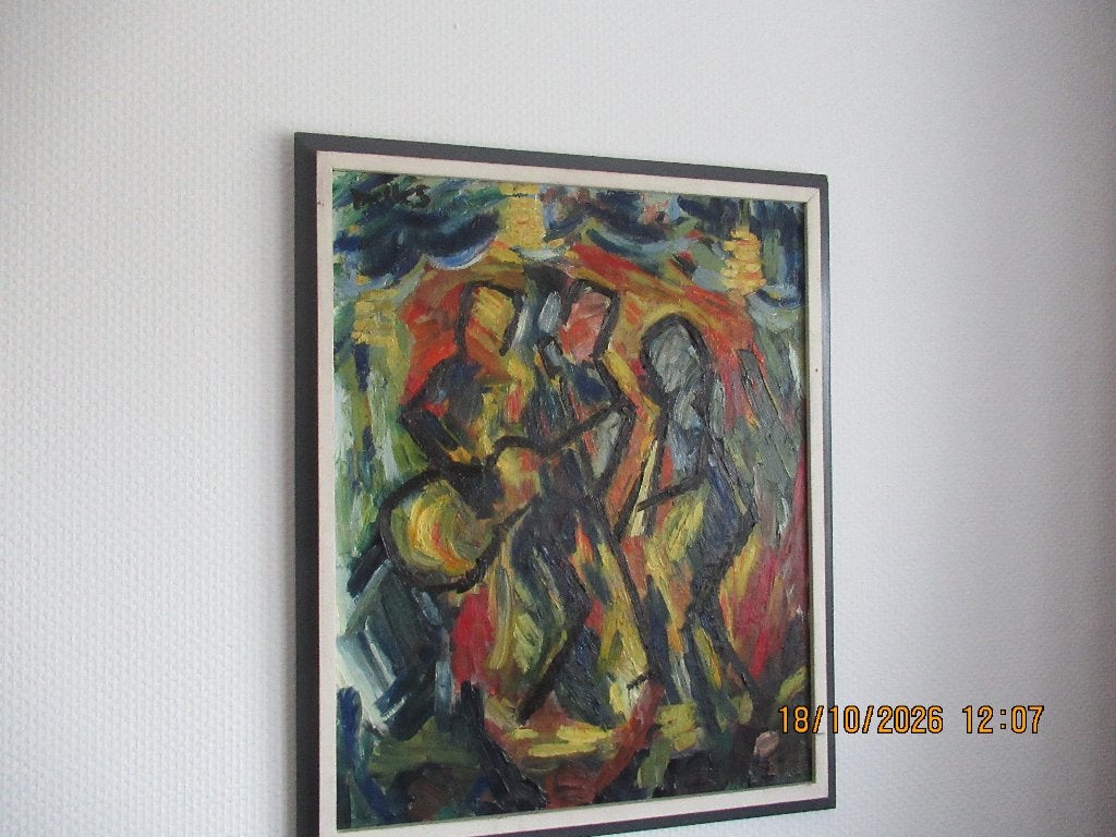 Jazz Art, Antiek en Kunst, Paneel, Portret of Personen, Expressionistisch, Ophalen of Verzenden