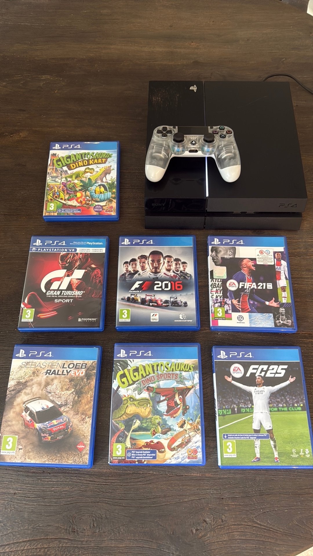 PlayStation 4 met 7 spellen, Ophalen, Met 1 controller, Original, 500 GB