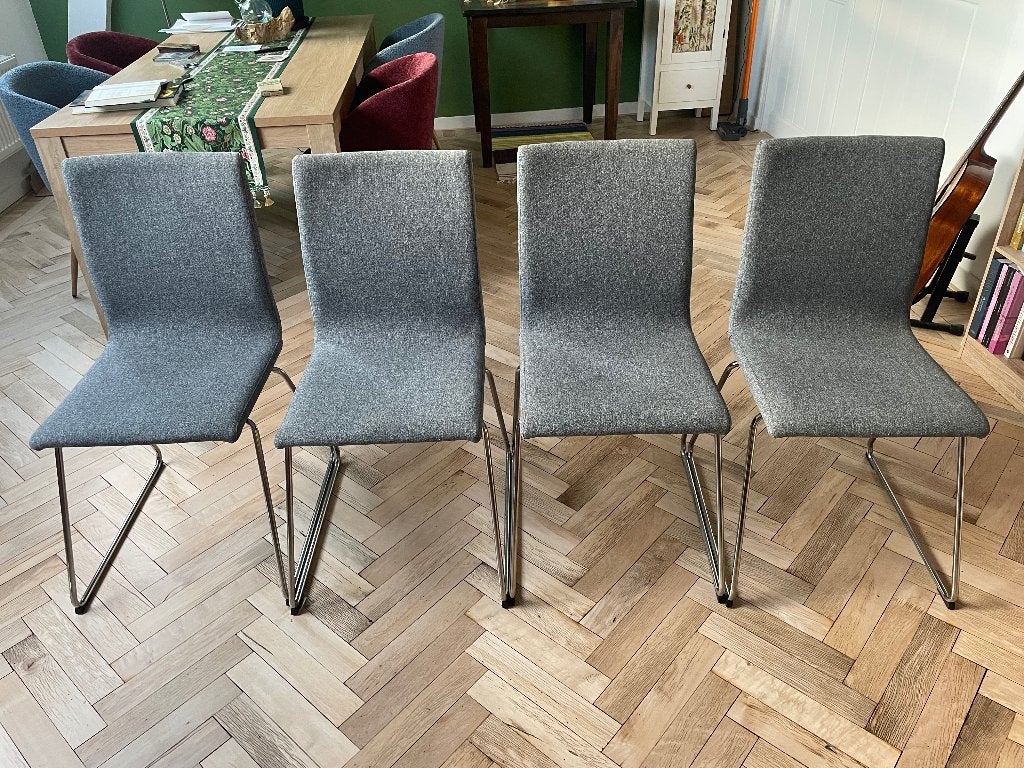 Stoelen grijs Ikea Lillanas, Ophalen, Zo goed als nieuw, Grijs, Stof