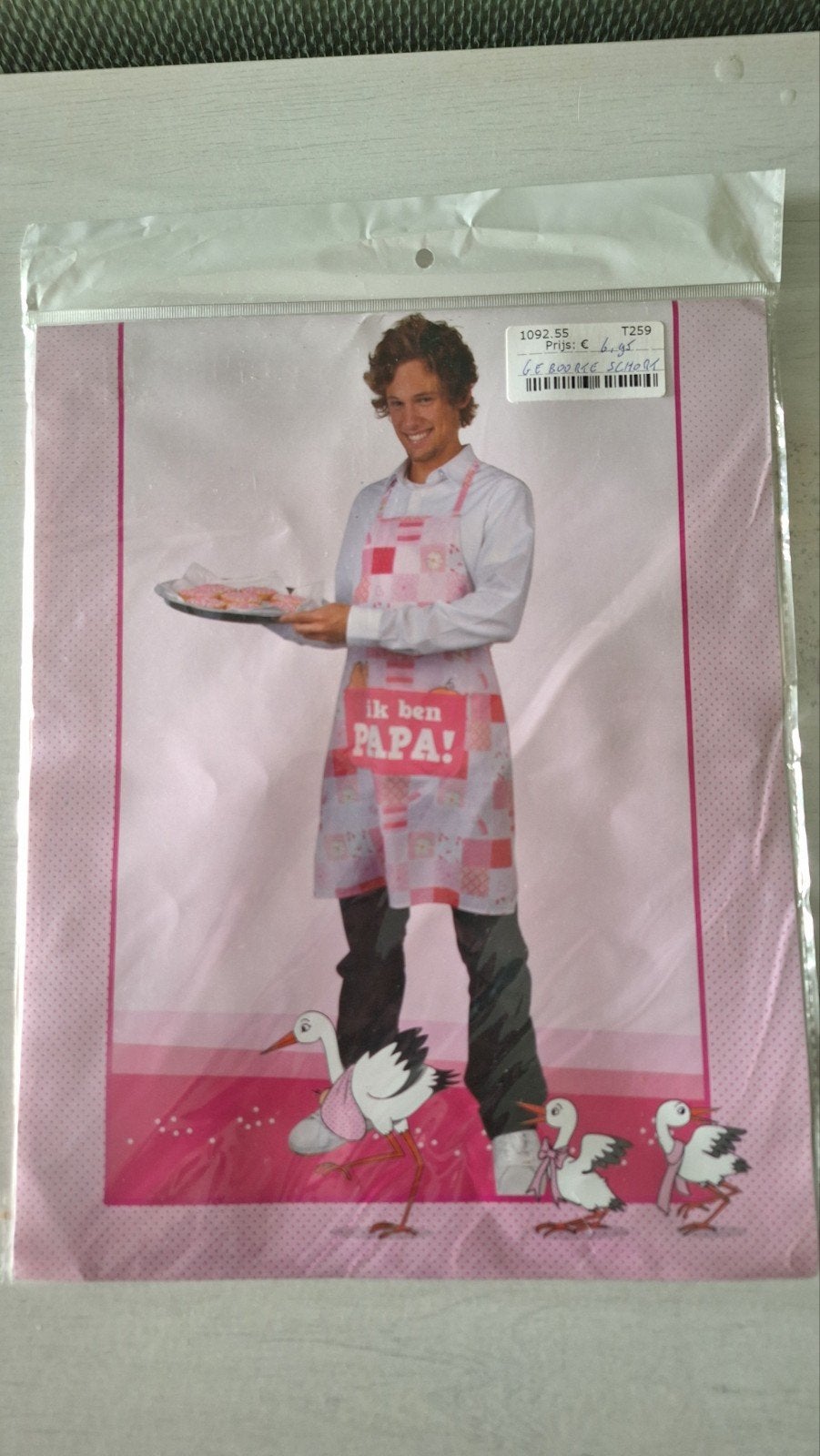 Geboorte schort dochter kraamcadeau baby, Ophalen of Verzenden, Nieuw, Kraamcadeau