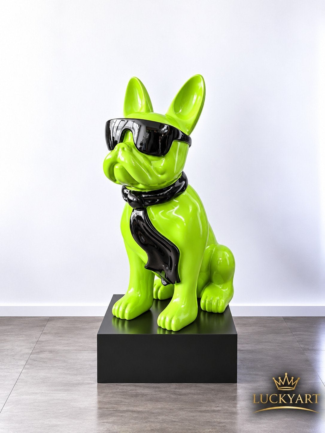 Zittende Hond met Bril 60 cm – Polyester Beeld – €70, Ophalen, Nieuw, Kunststof