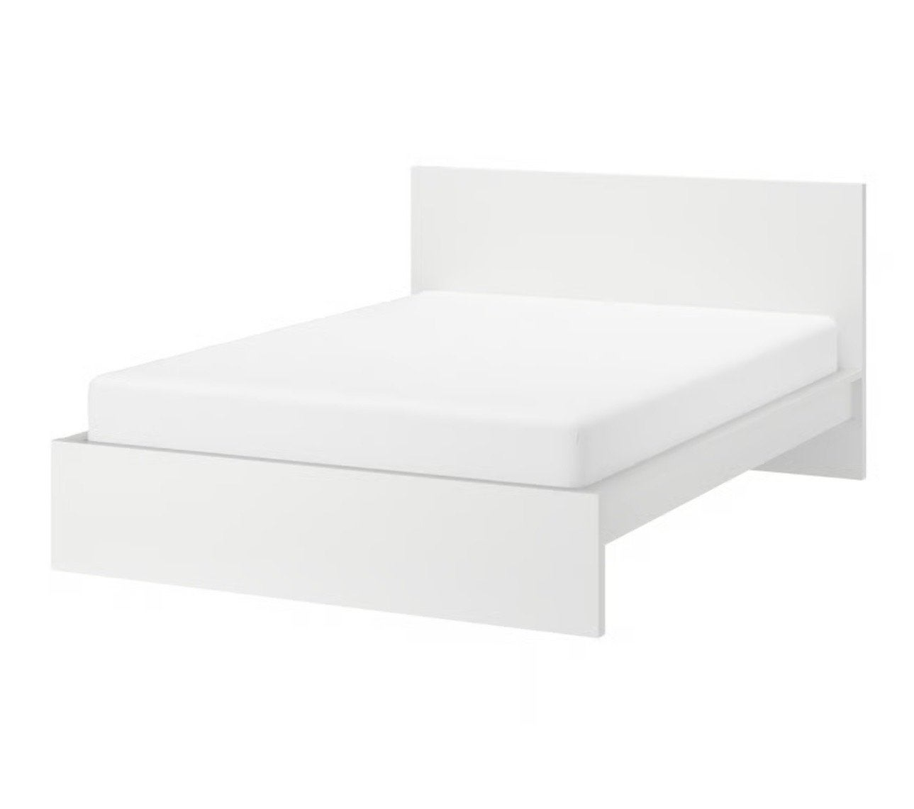 IKEA Malm Bedframe Wit met matras - 180x200 cm, Ophalen, Gebruikt, Wit, Tweepersoons