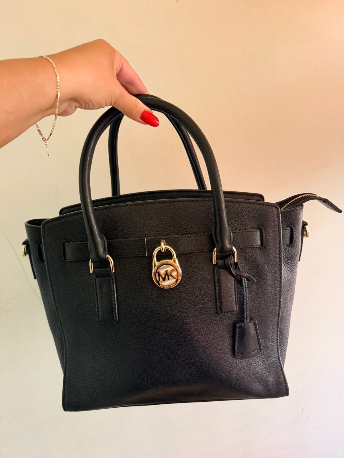 Michael Kors Hamilton, Ophalen of Verzenden, Zo goed als nieuw, Zwart, Handtas