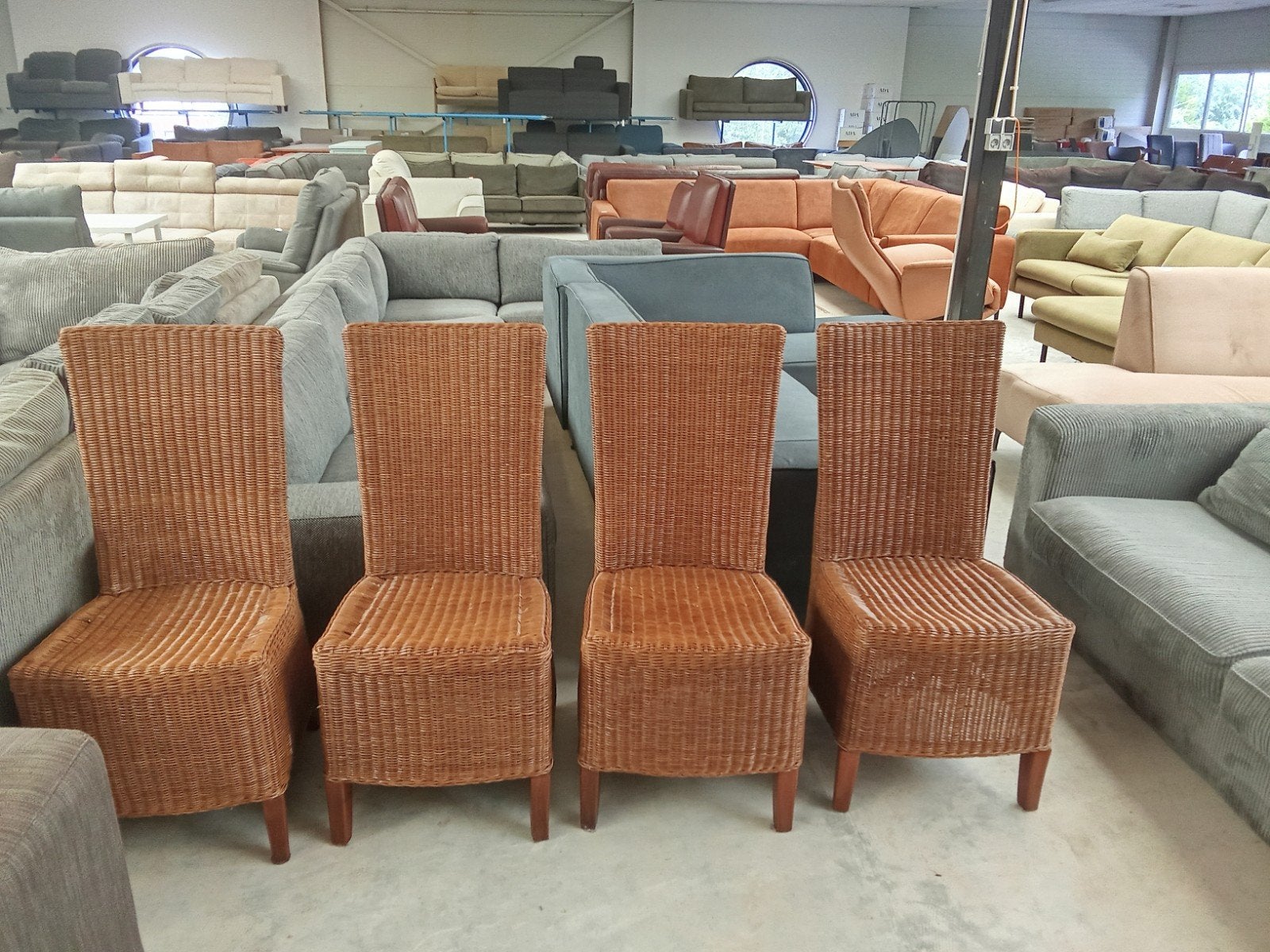 rieten stoelen 4 voor €20,-, Gebruikt, ., Ophalen of Verzenden, Vier