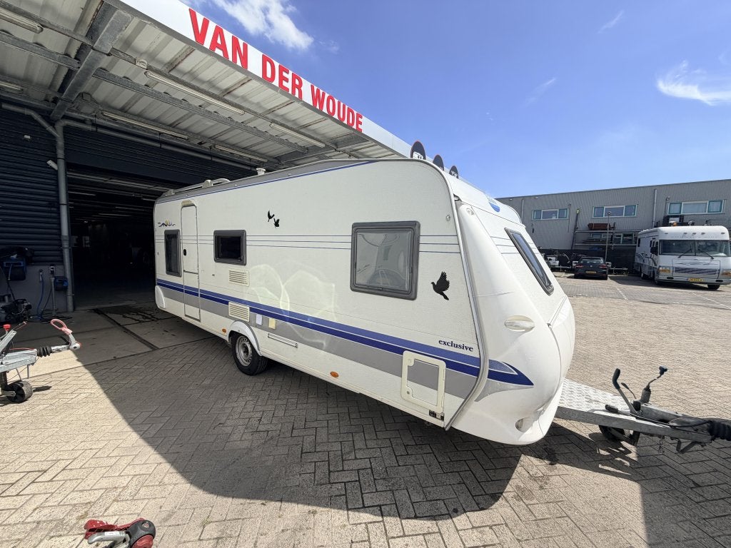 Hobby Exclusive 560 KMFE 6 Pers Mover Voortent, Caravans en Kamperen, Caravans, Overige typen, Hobby, Bedrijf, Ringverwarming