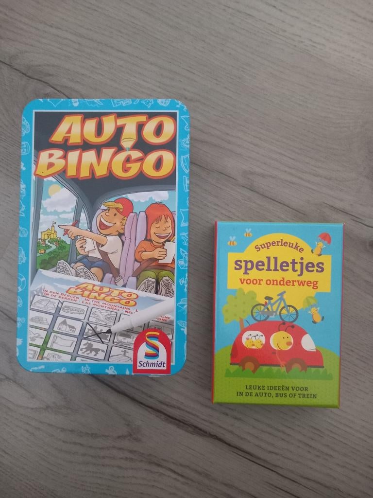 Auto Bingo & Superleuke spelletjes voor onderweg, Gebruikt, Schmidt, Ophalen of Verzenden, Een of twee spelers