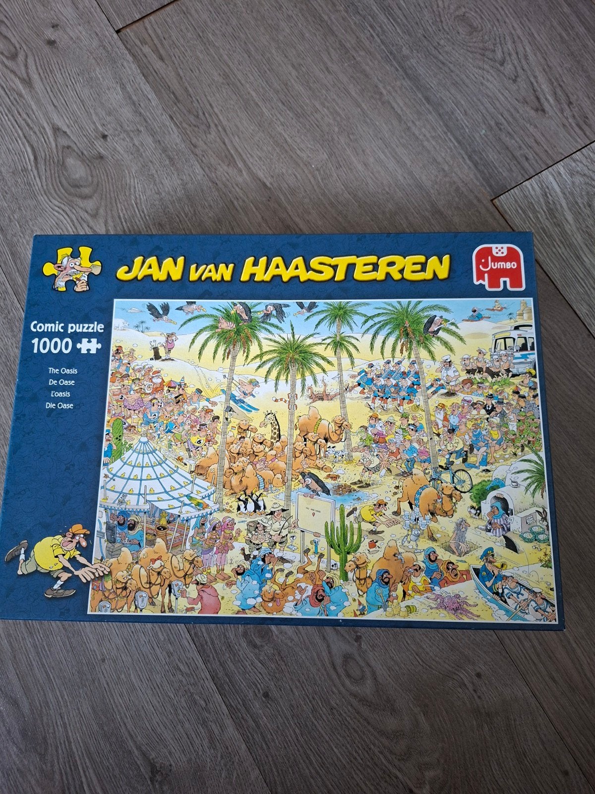 Jan van Haasteren puzzel - The Oasis - 1000 stukjes, Ophalen of Verzenden, 500 t/m 1500 stukjes, Gebruikt, Legpuzzel