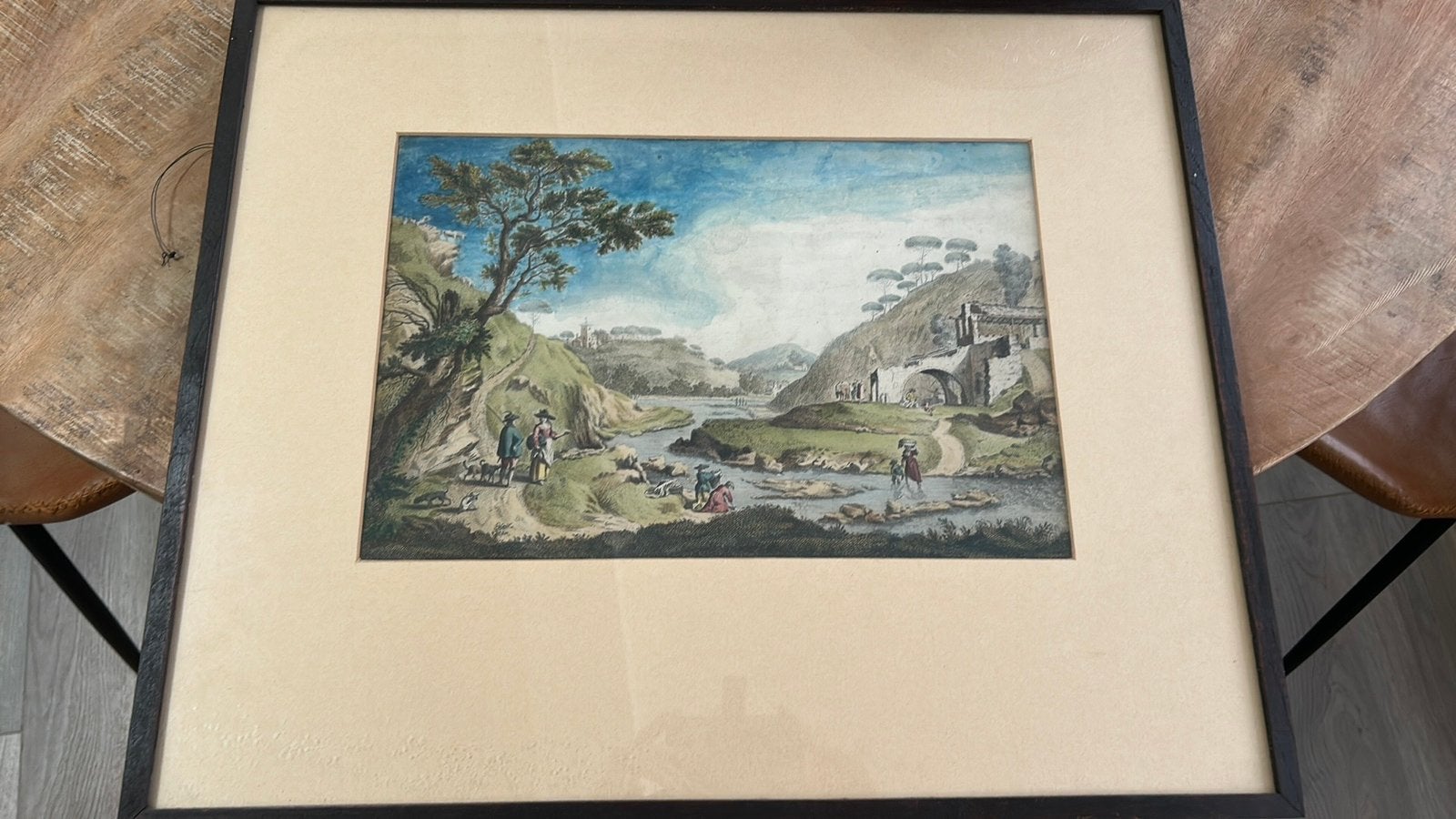 Schets Italiaans landschap, Antiek en Kunst, Ophalen of Verzenden
