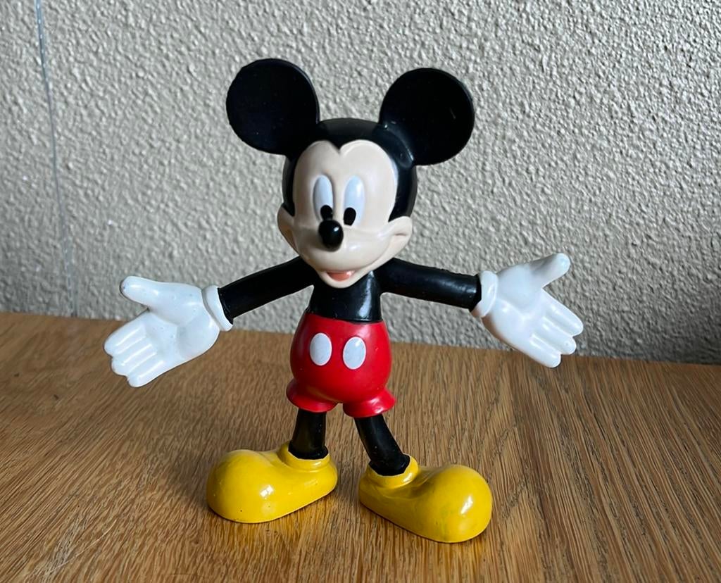 Figuurtje Mickey Mouse beweegbare armen  (12cm hoog), Verzamelen, Disney, Ophalen of Verzenden, Mickey Mouse, Zo goed als nieuw