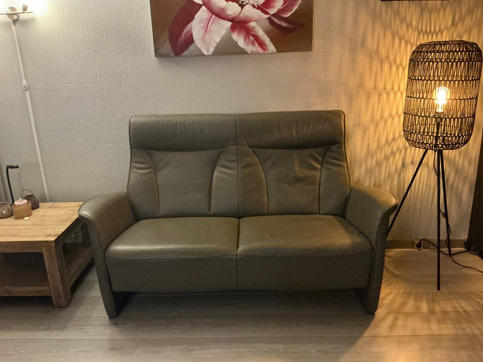 2,5 zits bank, leder, semira 6600, 177cm breed, Huis en Inrichting, Ophalen, Gebruikt, Leer