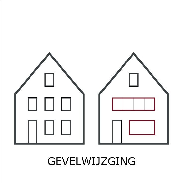 bouwtekening gevelwijzing verbouwen, Verzenden, Nieuw