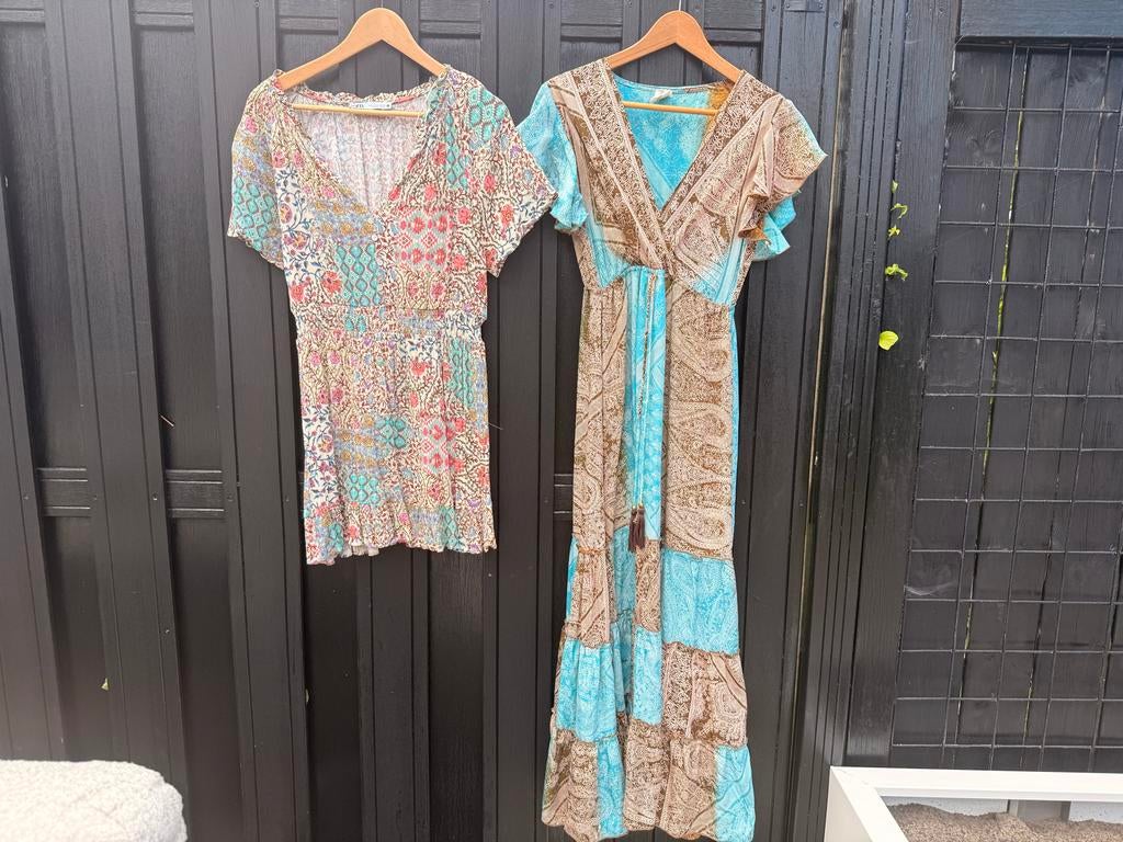 Zomerse jurk en jurk met paisley print (pakket!), Blauw, Ophalen of Verzenden, Zo goed als nieuw, Maat 36 (S)