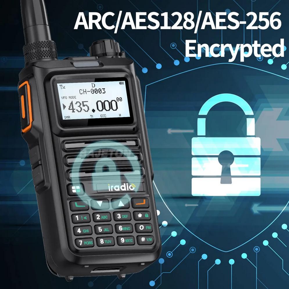 Iradio DM-UV4R DMR Analoog + DMR + AES 256 Crypto, Telecommunicatie, Verzenden, Zo goed als nieuw