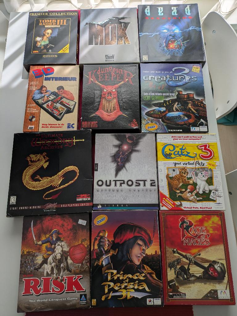 Collectie big box PC games |, Spelcomputers en Games, Games | Pc, Gebruikt, 1 speler, Vanaf 3 jaar, Ophalen