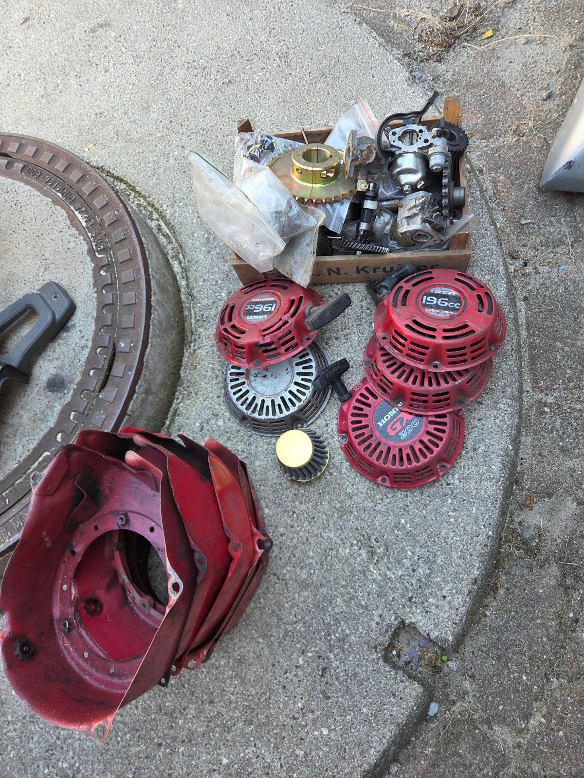 Honda gx160/gx200 onderdelen, Ophalen