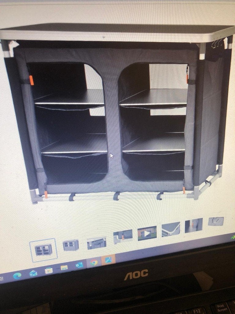 Obelink Avignon Alu - Grey campingkast/ keuken opbergtas, Ophalen, Zo goed als nieuw, Campingkast