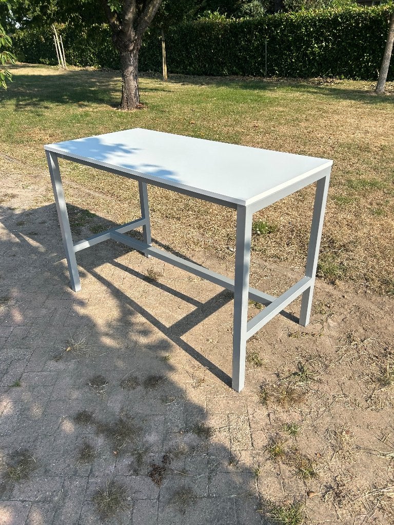 4*Hoge bartafel / statafel 160*80 cm: stevig metalen frame, Ophalen, Zo goed als nieuw