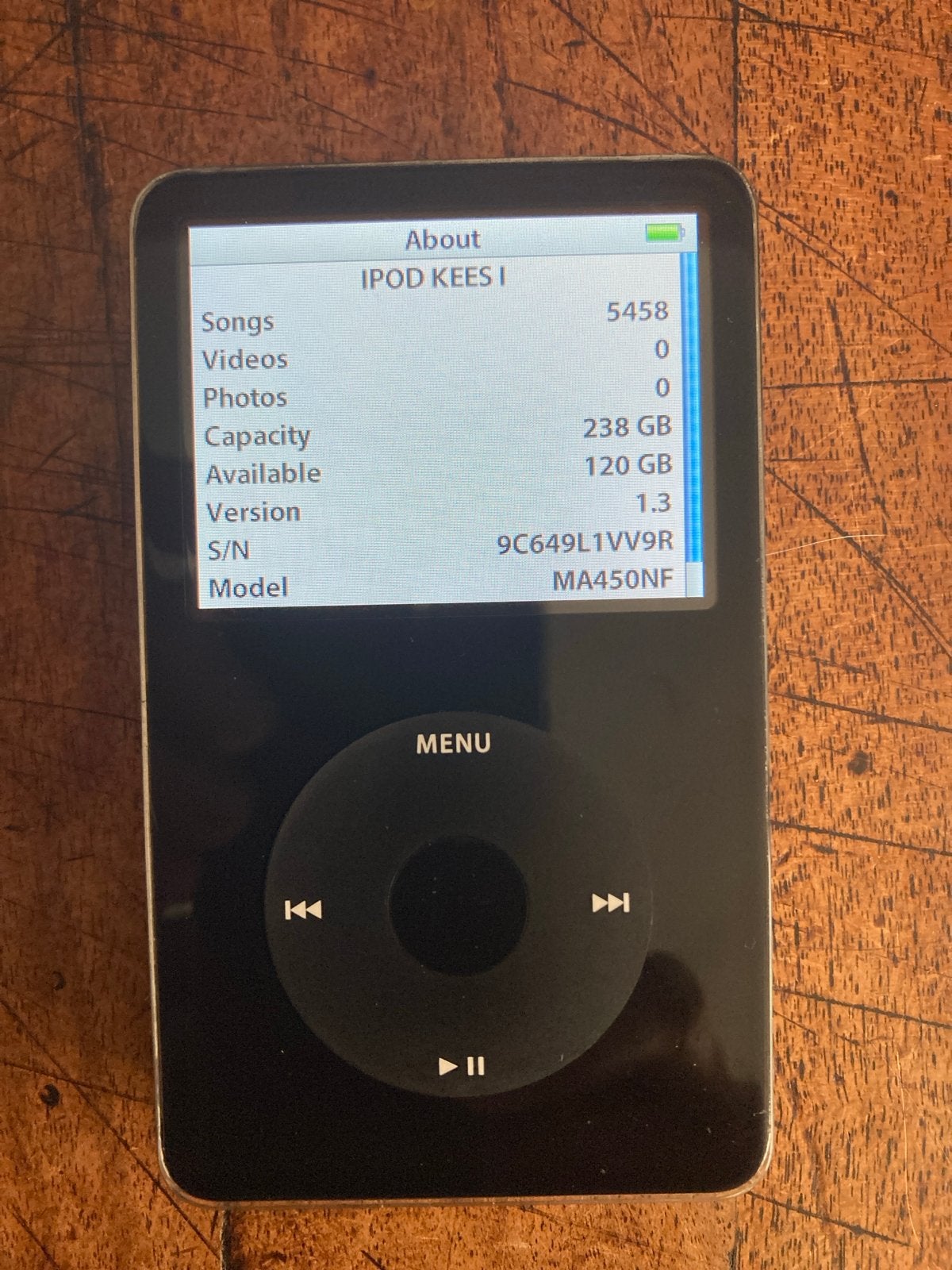 Apple iPod Classic 5.5 upgrade 256 GB Zwart - ALS NIEUW!, 40 GB en meer, Gebruikt, Classic, Zwart