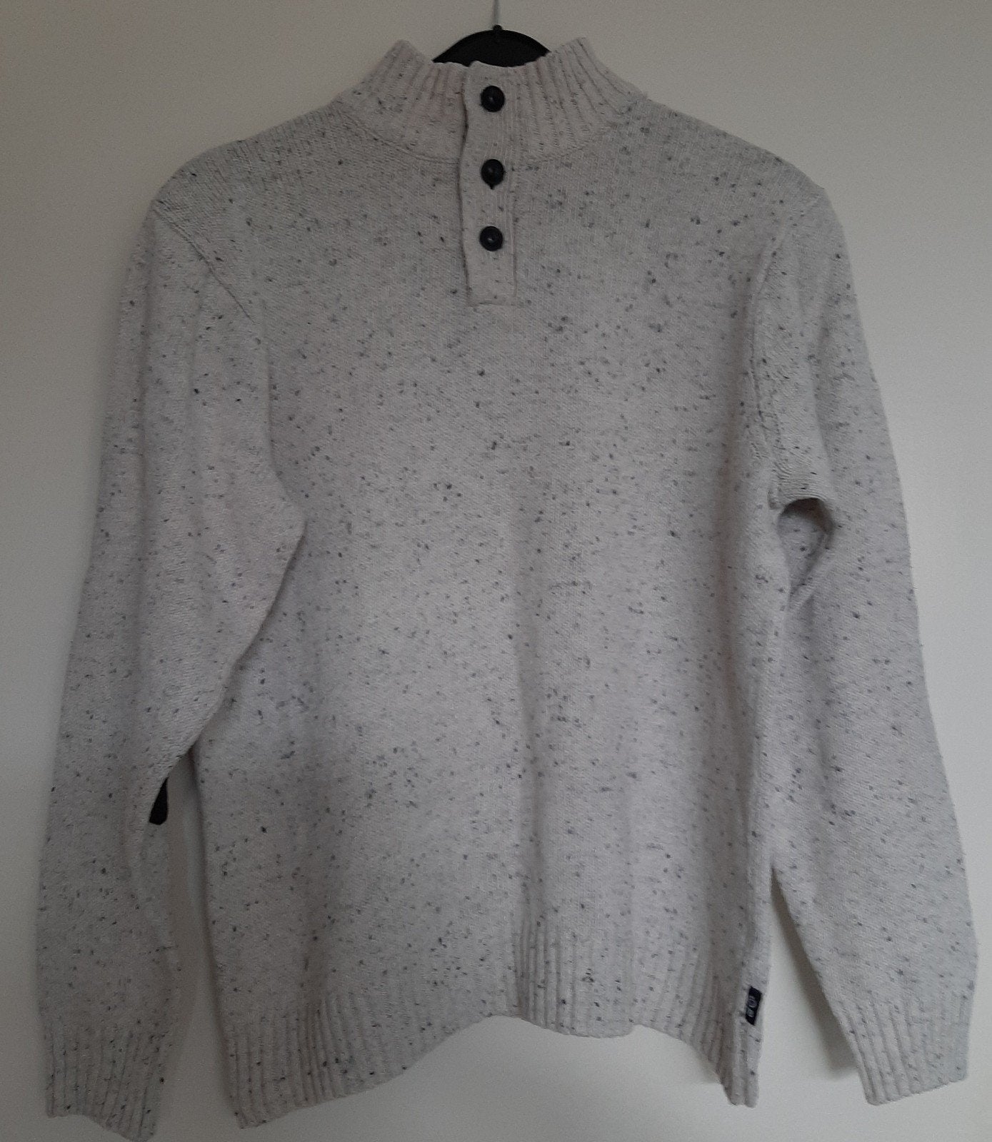 Chaps trui maat M met elleboogstukken, Kleding | Heren, Truien en Vesten, Chaps, Zo goed als nieuw, Grijs, Verzenden