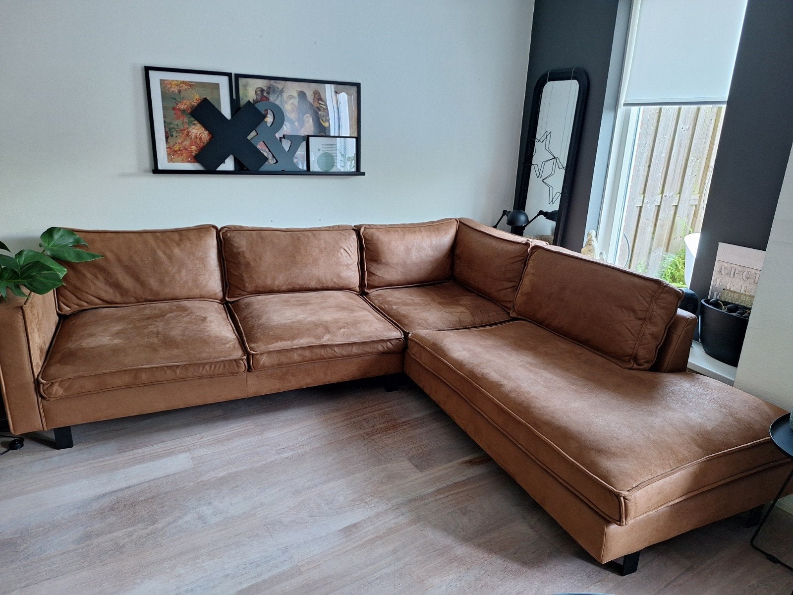 Riante hoekbank in prima staat!! 2.85x2.44m, Ophalen, Zo goed als nieuw