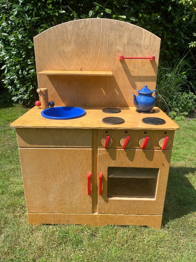 Houten keukenblokje Van Dijk Toys, Ophalen, Gebruikt, Meubelstuk of Keukentje