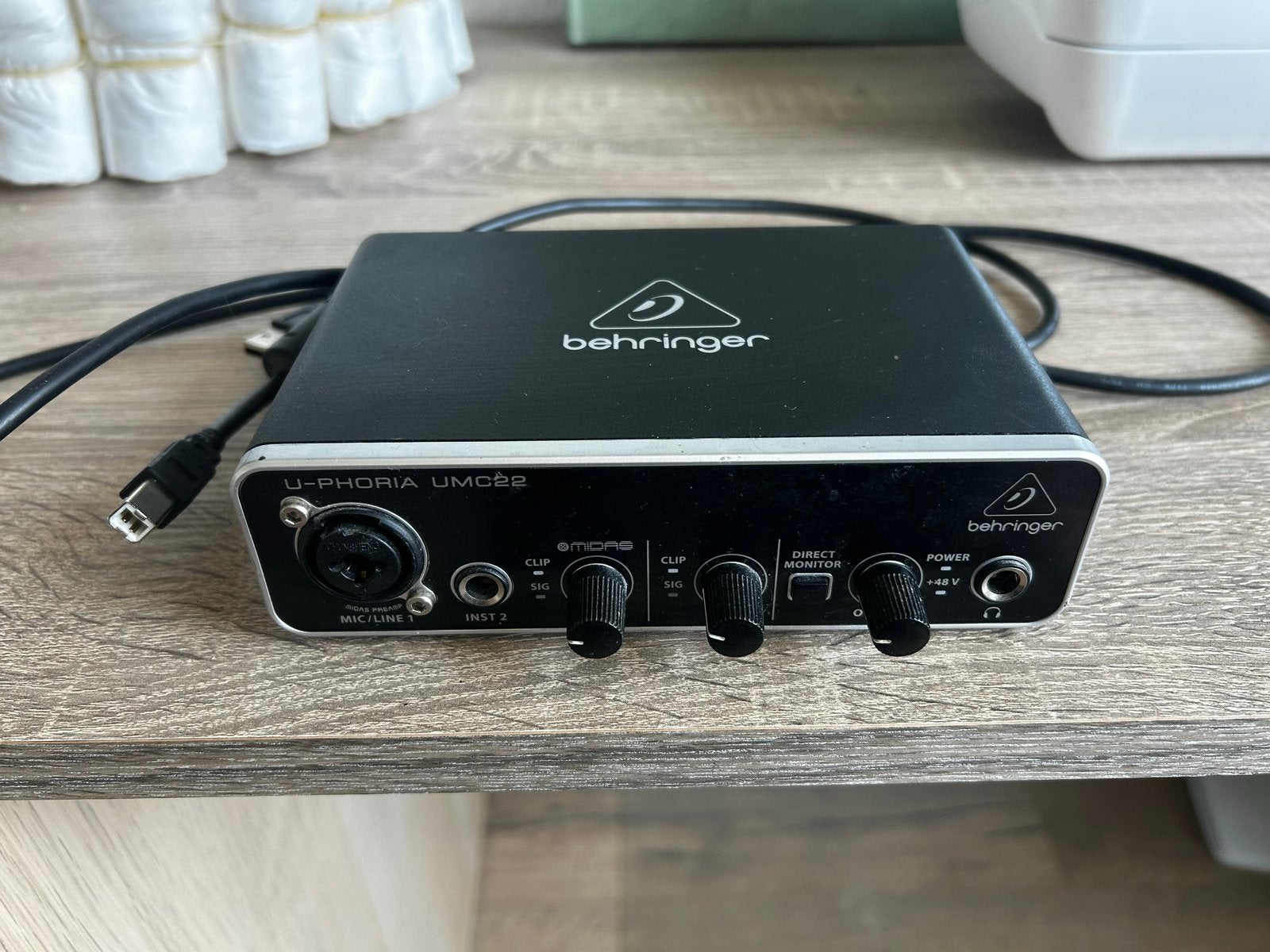 Behringer U-Phoria UMC22 Audio Interface, Ophalen of Verzenden, Gebruikt, Minder dan 5 kanalen, Microfooningang