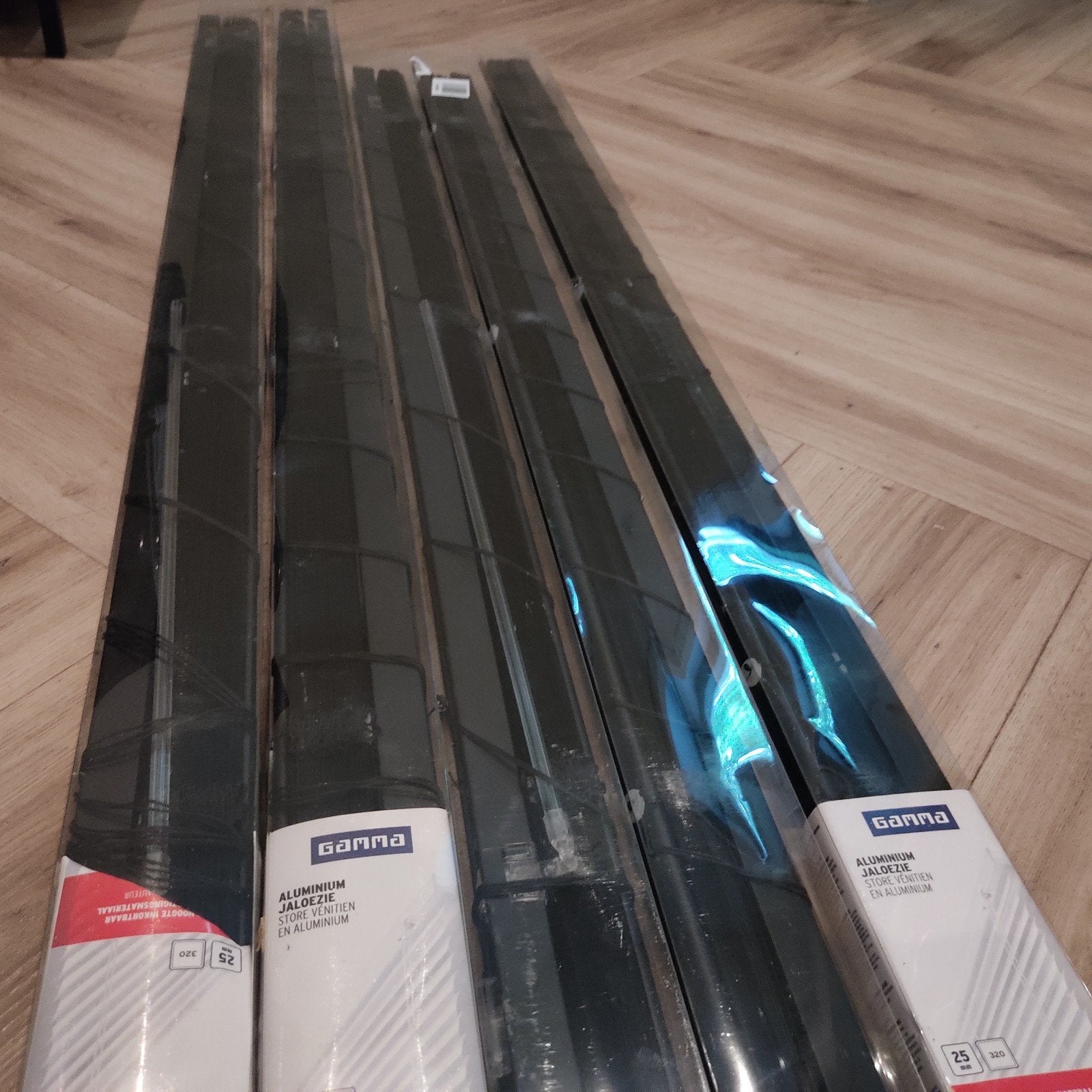 Jaloezieen set GAMMA, Ophalen, 100 tot 150 cm, Zwart, Zo goed als nieuw