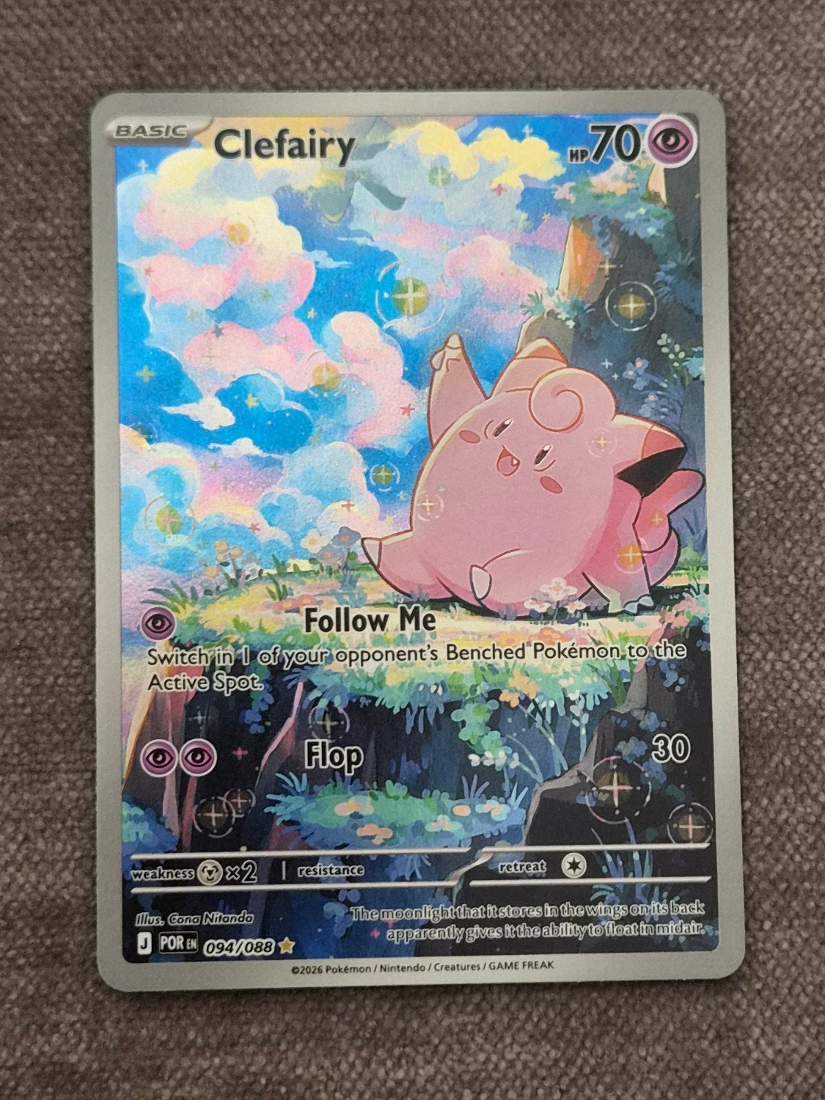 Pokémon Clefairy (por 094), Ophalen of Verzenden, Nieuw, Losse kaart