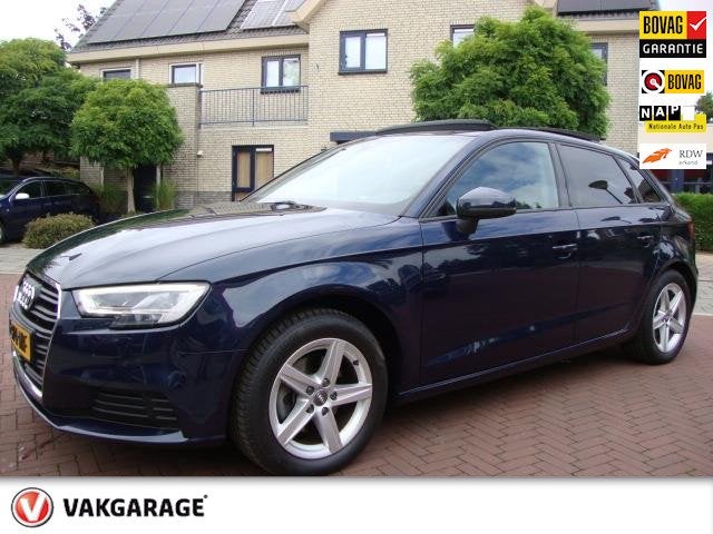 Audi A3 Sportback 30 g-tron Advance Sport garantie mogelijk, Auto's, 4 cilinders, CNG (Aardgas), Blauw, Leder