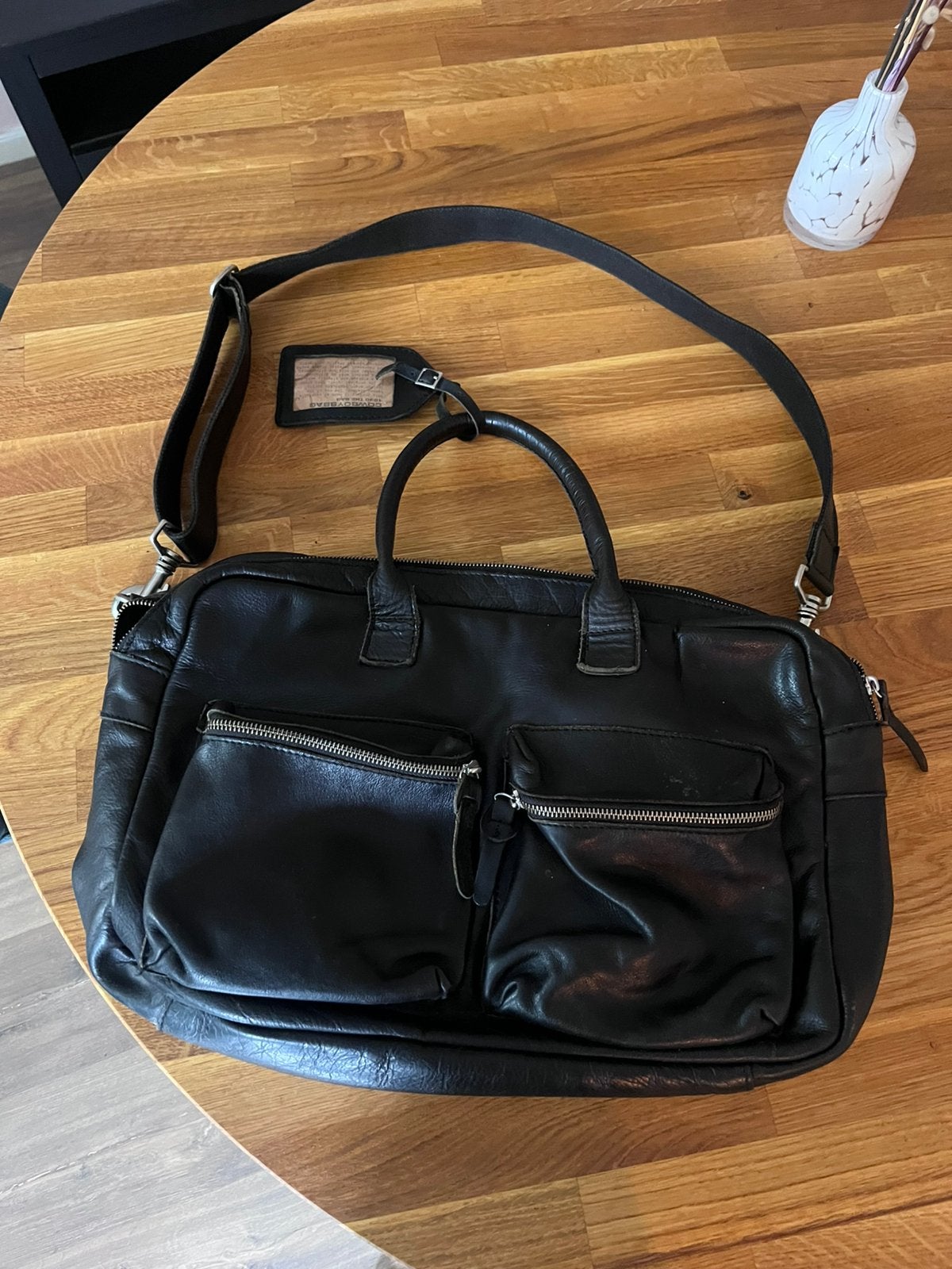Cowboysbag - the bag 1030, Gebruikt, Zwart, Leer, Ophalen
