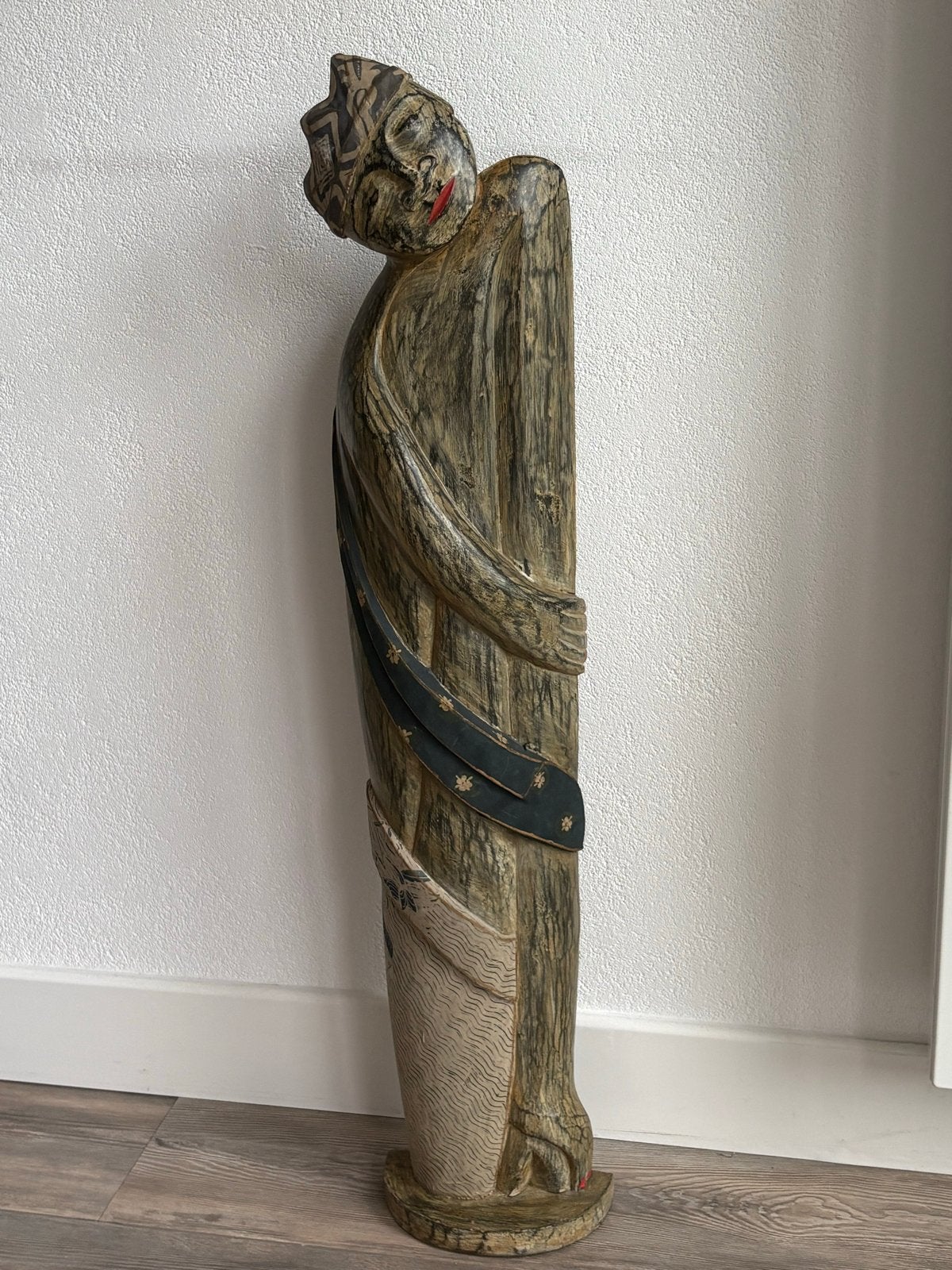 Unieke handgesneden houten sculptuur - Aziatische stijl, Ophalen, Overige onderwerpen, 50 - 100 cm, Beeld
