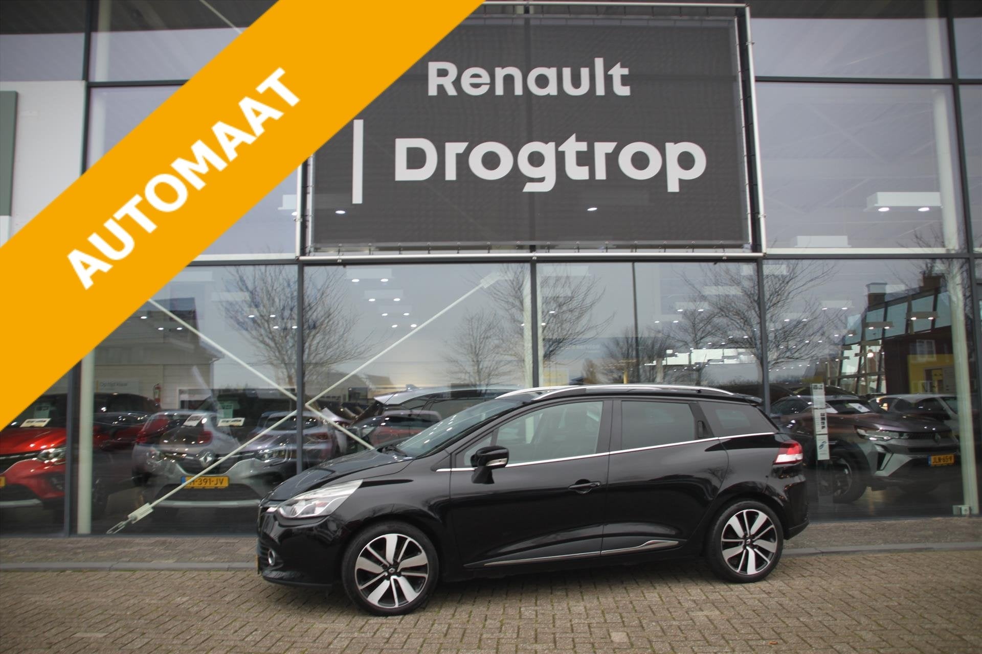RENAULT Clio 120PK-DYNAMIQUE-AUTOM-93DKM-NAVI-AIRCO-LMV-, Auto's, Automaat, Stof, 4 cilinders, Zwart