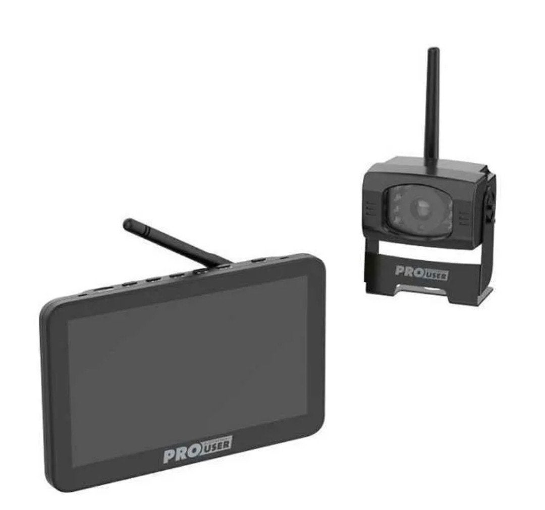 PRO USER Achteruitrijcamera met Monitor Draadloos, Ophalen of Verzenden, Draadloos, Zo goed als nieuw