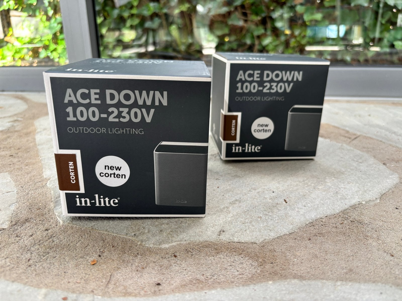 In-lite ACE DOWN CORTEN 100-230V, Overige materialen, Minder dan 50 watt, Wandlamp, Nieuw