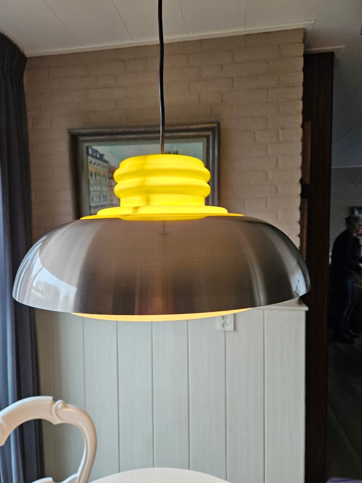 Dijkstra hanglamp vintage - Groen/Metaal, Ophalen, Vintage, Retro, Mid-century modern, E27 (groot), Kunststof