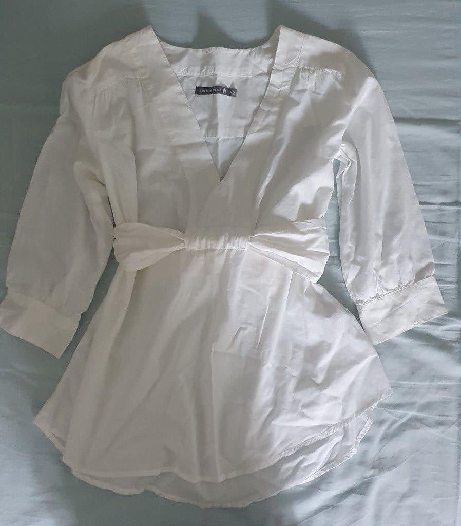 blouse, Ophalen, Wit, Zo goed als nieuw, Maat 34 (XS) of kleiner