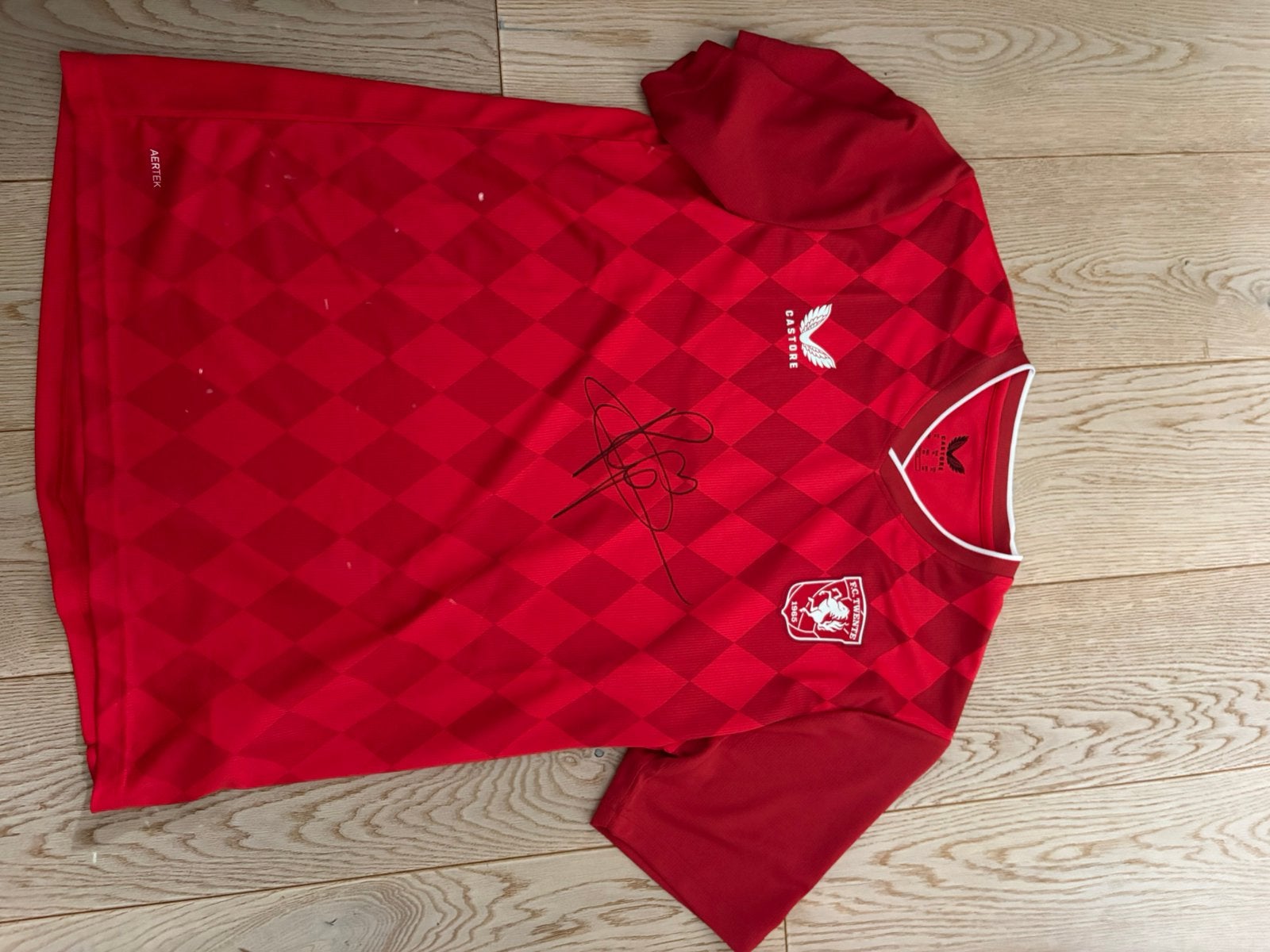Fc twente shirt Pröpper, Kleding | Heren, Ophalen of Verzenden, Zo goed als nieuw, Maat 56/58 (XL), Rood