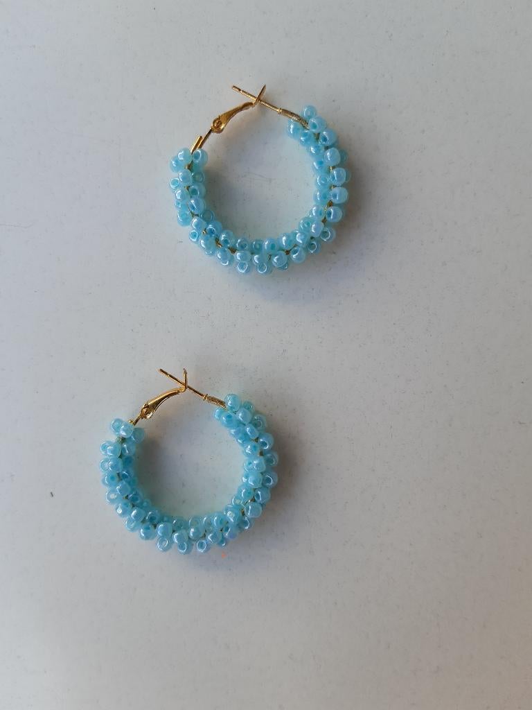 Blauw oorbellen, Sieraden, Tassen en Uiterlijk, Oorbellen, Hangers, Blauw, Nieuw, Ophalen of Verzenden