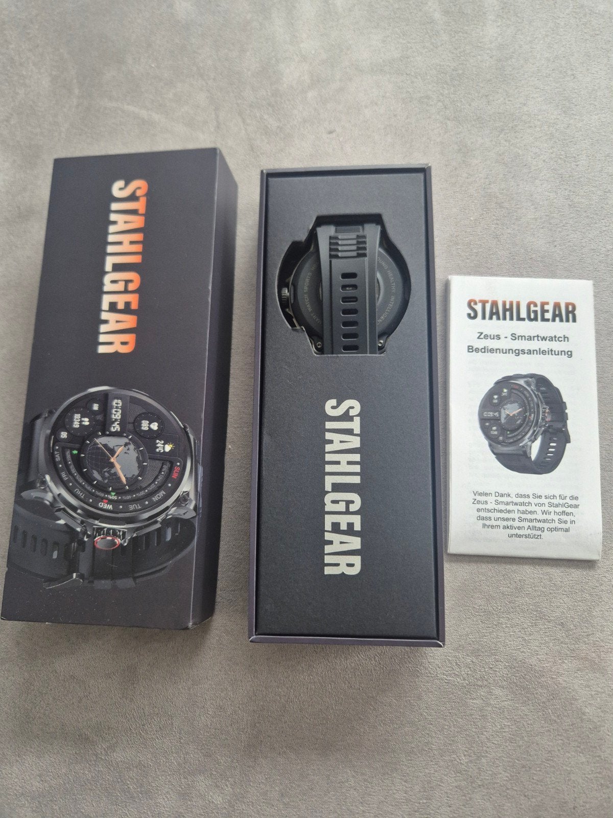 StahlGear Zeus Smartwatch - Nieuw in doos, Zwart, Nieuw, Ophalen of Verzenden, StahlGear