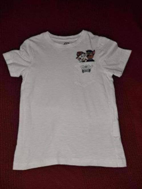 Shirtje wit paw patrol merk C&A maat 122, C&A, Ophalen of Verzenden, Zo goed als nieuw, Shirt of Longsleeve