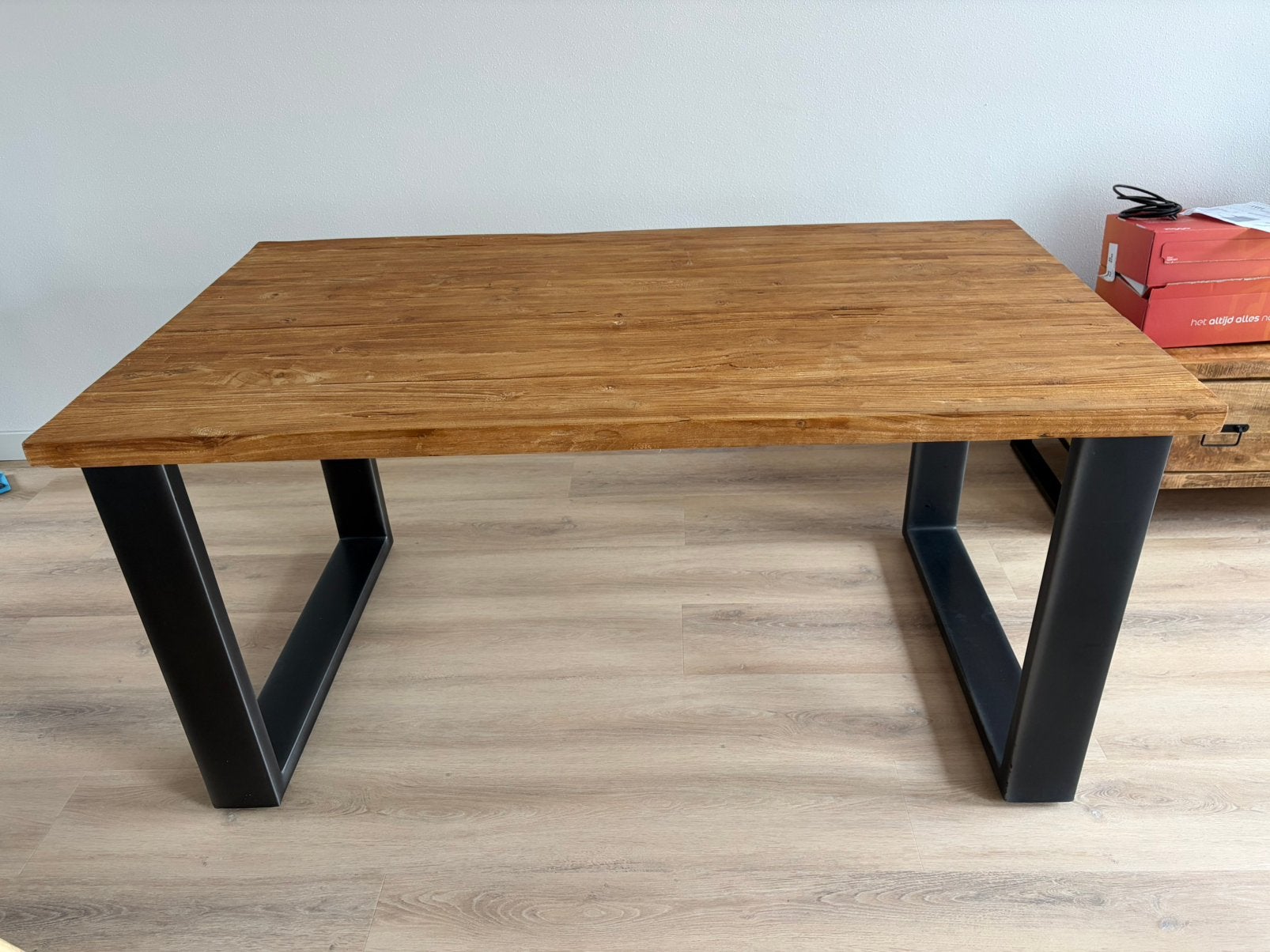 Eettafel, Ophalen, 50 tot 100 cm, Zo goed als nieuw, 150 tot 200 cm