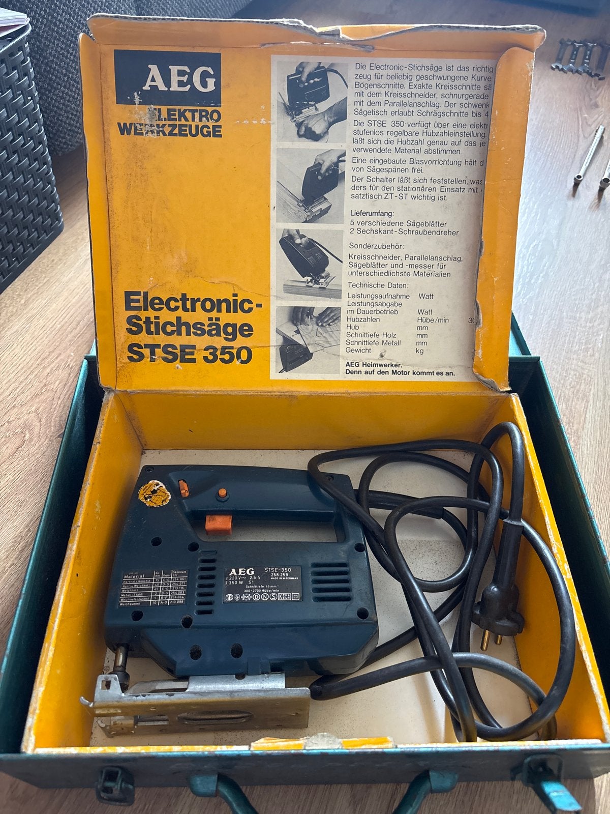 AEG Electronic-Stichsäge STSE 350 in koffer met zaagjes, Ophalen, Gebruikt, Decoupeerzaag, 30 tot 70 mm