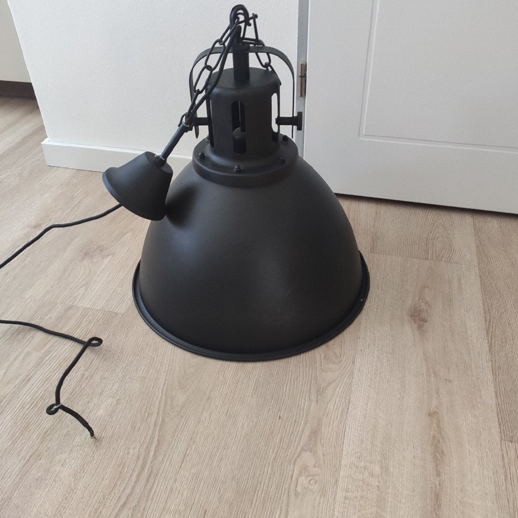 industriële hangplamp, Huis en Inrichting, Lampen | Hanglampen, Ophalen, Gebruikt, Metaal, E27 (groot)