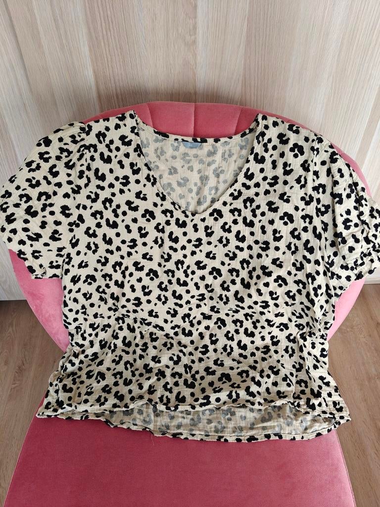 Luipaardprint shirt maat 46 Zeeman, Kleding | Dames, T-shirts, Zeeman, Beige, Maat 46/48 (XL) of groter, Ophalen of Verzenden