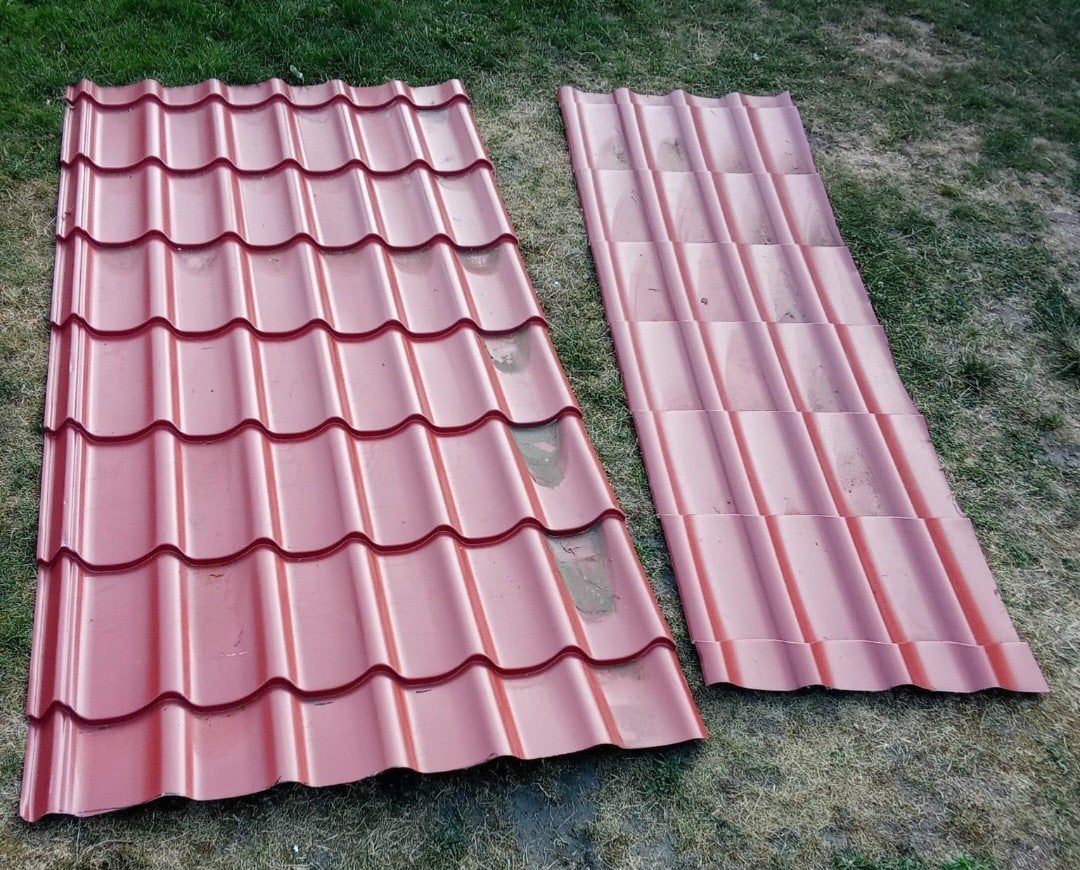 Dakpanplaten, Nieuw, Minder dan 5 m², Metaal, Rood