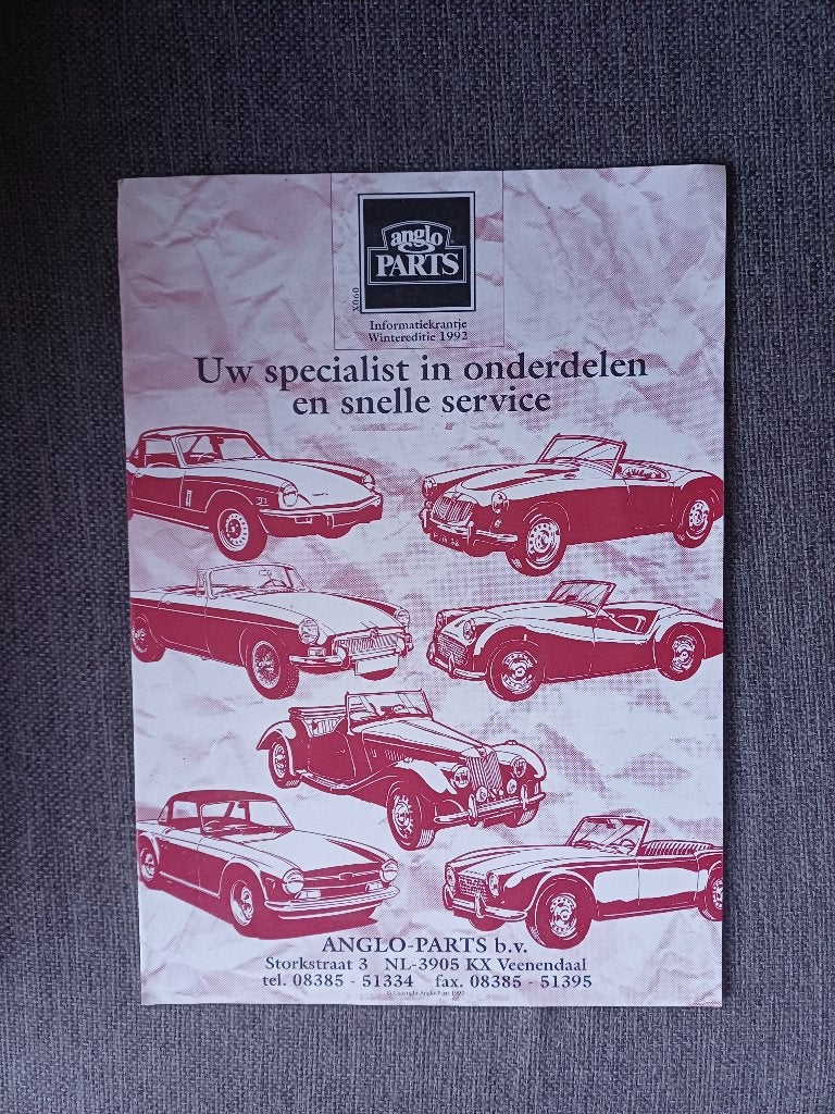 MG / Triumph / Mini, Nieuw, Ophalen of Verzenden, Overige merken, Anglo-Parts